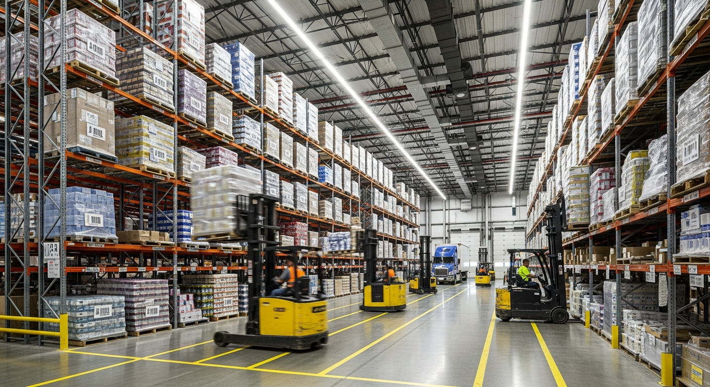 PSL Supply Chain modern warehouse facility interior